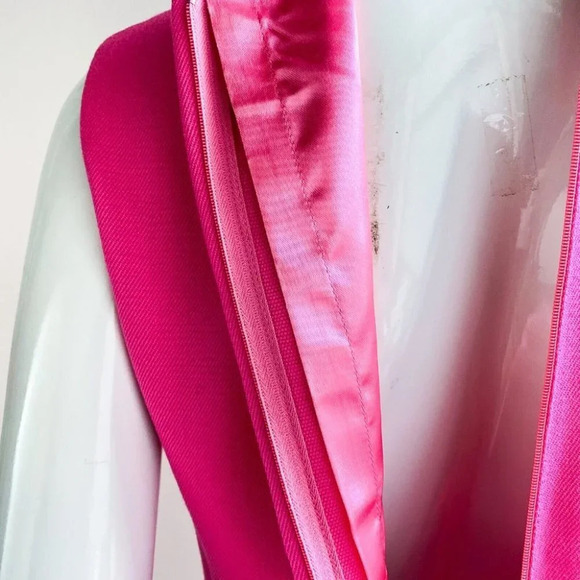 Vintage Barbie Candy Pink Sleeveless  Short Wool Blend Dress M - Picture 8 of 8